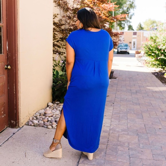 Chillax Summer Maxi Dress In Royal Blue - Picture 6 of 8